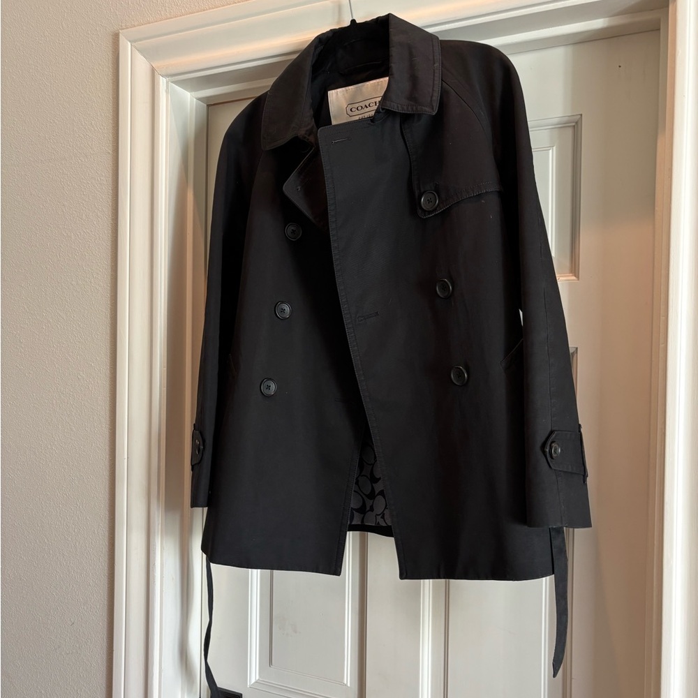Coach black double-breasted peacoat - Picture 4 of 6